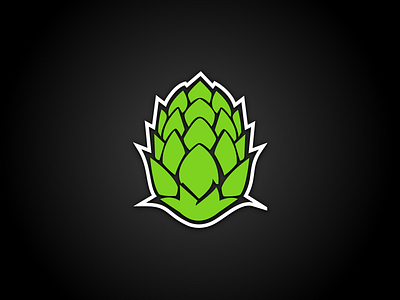 Hop Cone beer hops illustration logo vector