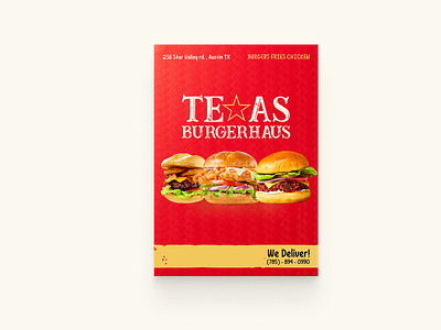 Texas Burgerhaus menu cover branding concept design figma product design ui