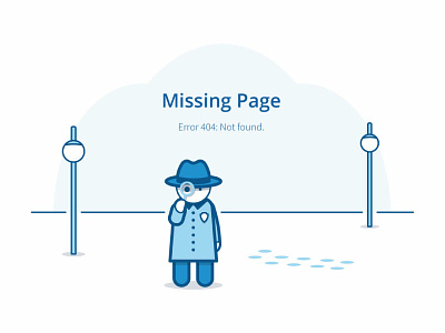 Error 404 404 404 error page blue detective error error 404 error message error page error pages illustration missing not found not found error police policeman vector