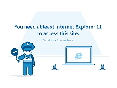 Restriction message for IE