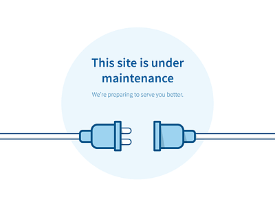 Under maintenance page by Florencia Antacle on Dribbble
