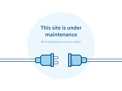 Under maintenance page by Florencia Antacle on Dribbble
