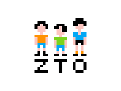 ZTO avatar branding character illustration kids logo sticker