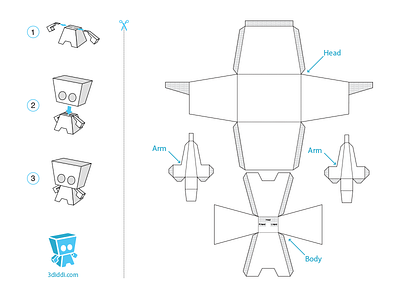 3diddi template 3diddi paper toy