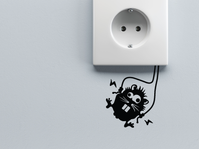 High voltage hamster – wall sticker hamster illustraton sticker vinyl wall