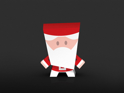 Father Christmas paper toy