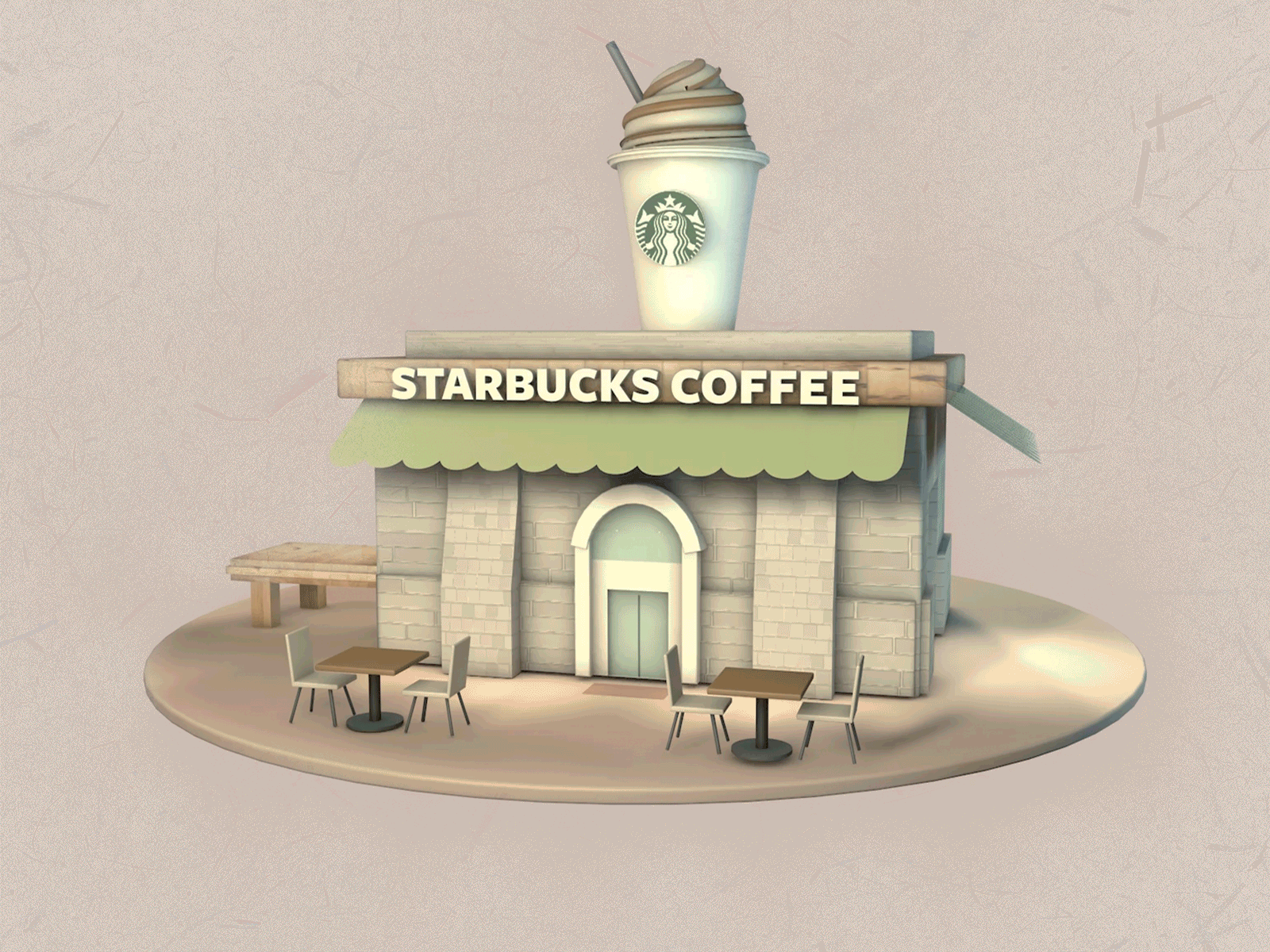 Starbucks Store - Modeling/Animation