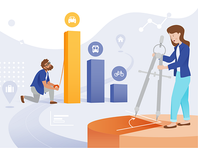 Measure the commute's impact commute illustration