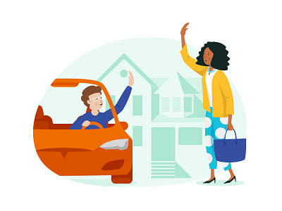 Get Matched carpool carpooling illustration illustrator matched