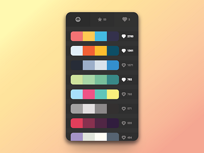 Colour picker clean colour picker dark flat mobile product design