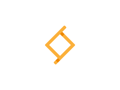 Loop flat geometric glyph icon identity logo loop orange shape