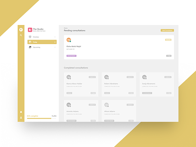 Canvas Dashboard WIP clean dashboard enterprise flat light product design react web app yellow