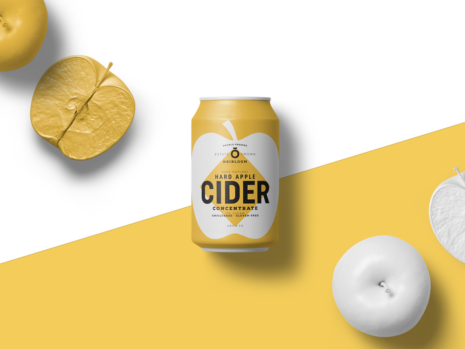 Heirloom Apple Cider Can and Logo Design by Ted Vesania on Dribbble