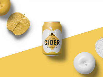 Heirloom Apple Cider Can and Logo Design apple cider cider logo minimalist typography