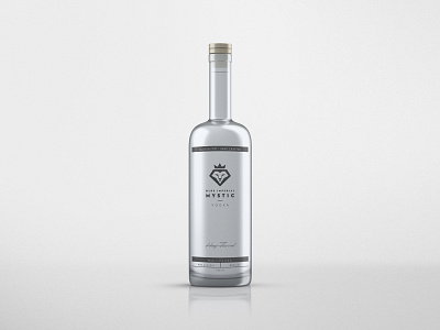Olde Imperial Mystic Vodka label and logo design label logo minimalist typography