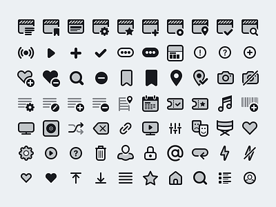 Mediathek Iconpack 2022. app design graphic design iconography icons mediathek minimal mobile ui