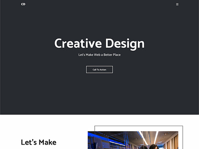 Creative agency landing page: