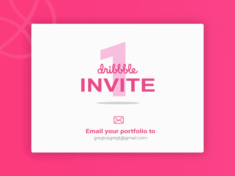 Dribbble Invitation animated gif invitation invite invites landing page motion transition animation ui ux