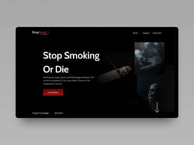 StopSmok - UI Landing Page Concept