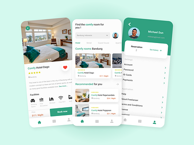 Comfy Hotels Mobile Application app application booking app branding design flat graphic design hotel hotel booking hotels illustration travel travel app trip trip planner ui ux web website website design