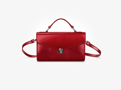 Red bag bag icon realistic