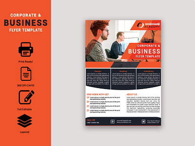 Creative Business Flyer Template bill business cafe car construction corporate counseling design draft home house