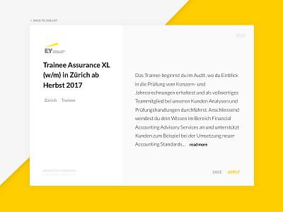 Ey - Jobs Tiles card company ey german job list ui yellow