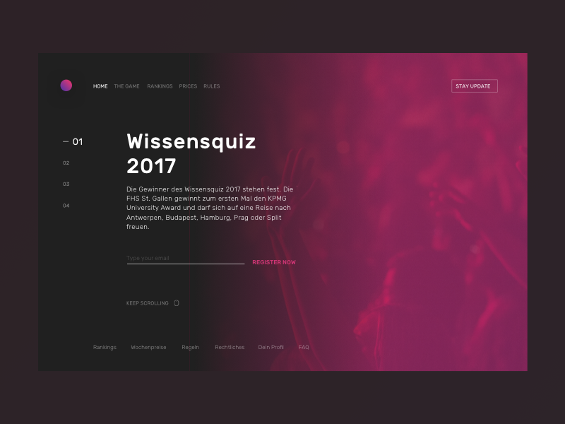Online Quiz Home Page by Marco on Dribbble