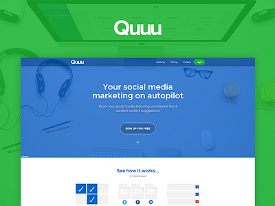 Quuu landing page (Not yet live)