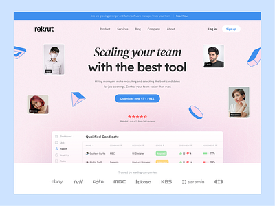 Team manager - SaaS Landing Page