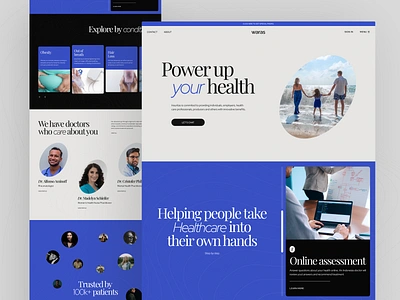 Waras | health care landing page classic clean covid health health care healthy landing page medical medical design medical landing page medicine morva pandemic patient patients professional serif ui virus web