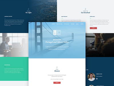 West to West Website corporate landing page layout lighthouse silicon valley ui website west