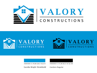 Valory Constructions Logo Concept branding construction logo design illustration logo maker modern logo real estate real estate logo roofing versatile logo