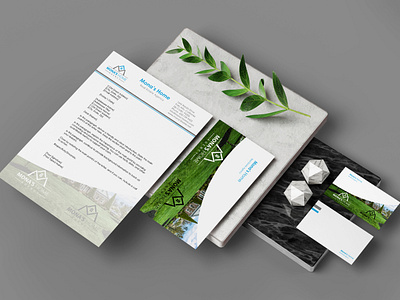 Mona s Home Agency Logo Presentation (Stationery Design)