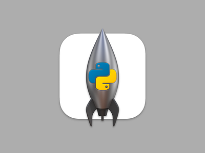 Python Launcher Icon app big sur branding icon mac os macos minimal os x osx python rocket ui