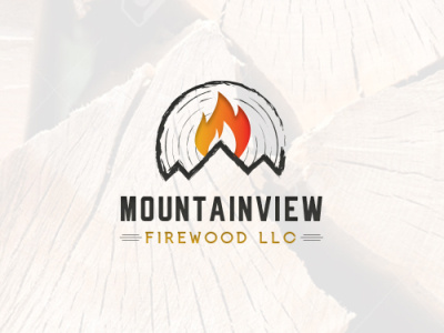 Mountainview Firewood LLC branding clean design flat graphic design icon illustrator logo minimal vector