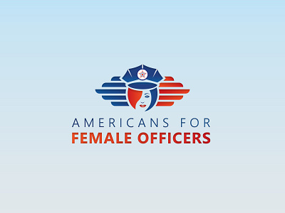 americans for female officers branding design graphic design illustrator logo logo design minimal