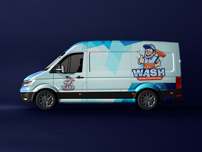 Mobile Detailing Logo mr. wash branding design graphic design logo logo design minimal