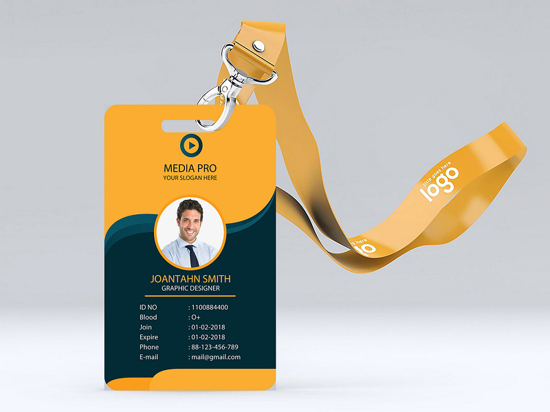 Professional company Id Card Design Template by Shamim_Vector_Graphics ...