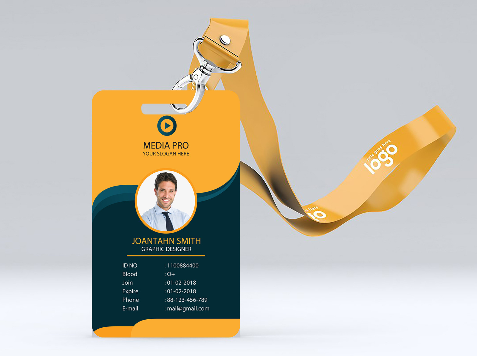 Professional company Id Card Design Template by Shamim Hasan on For Company Id Card Design Template