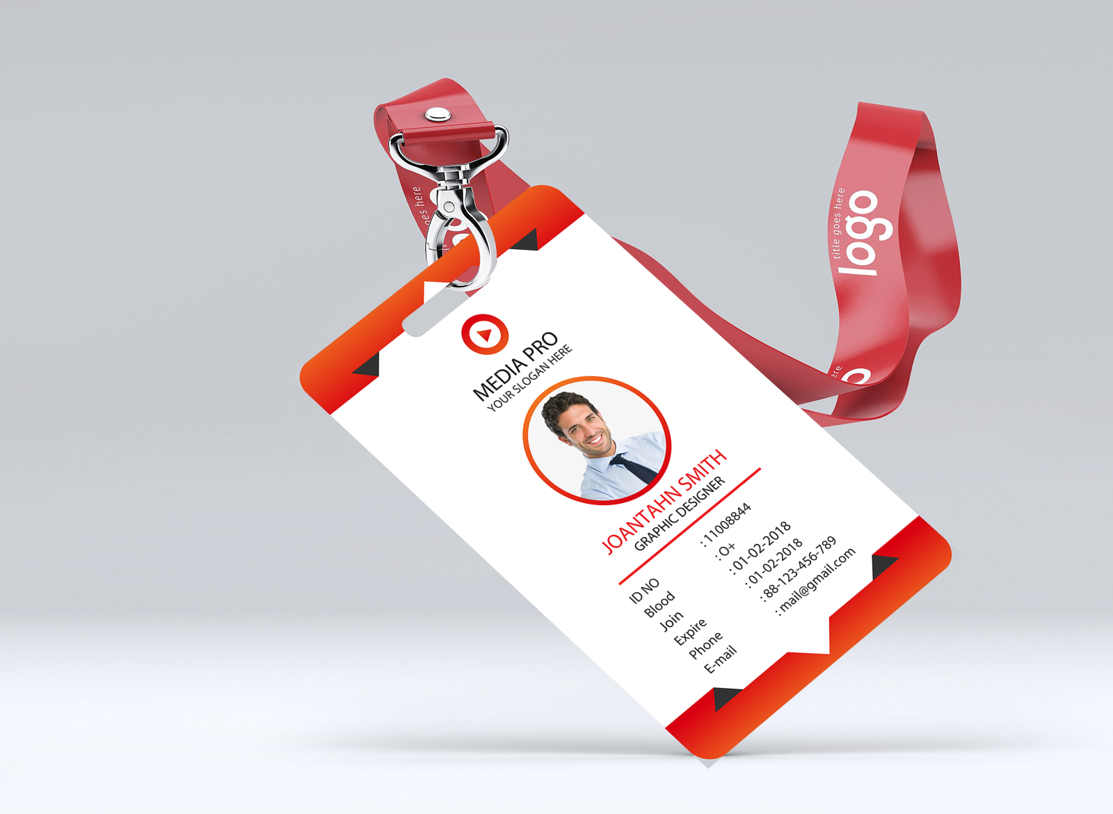 Employer Id Card Design Free PSD Template Download by Shamim_Vector ...