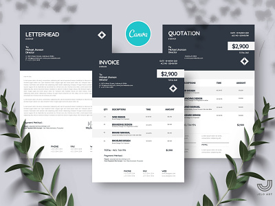 Canva Invoice Template Editable