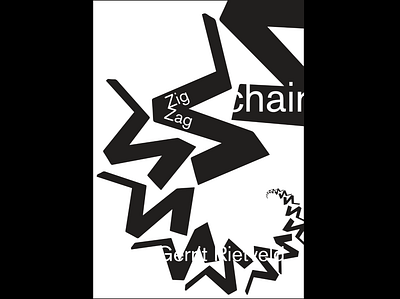 Ode to zigzag chair graphic design illustration typography vector
