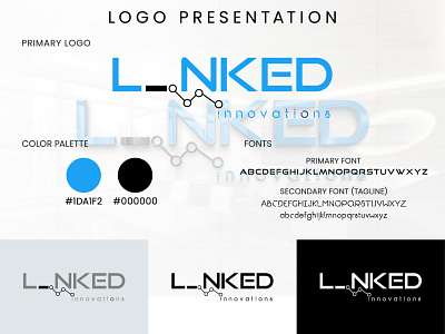 Linked Wordmark logo brand guidelines brand identity design brand identity presentation branding business logo creative logo design innovation identity design linked wordmark logo logo logo design logo presentation modern logo technology identity design wordmark logo design