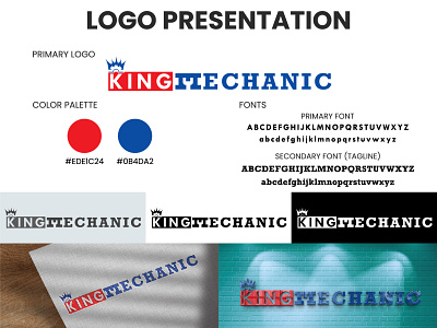 King Mechanic Wordmark logo