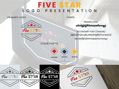 Five Star Restaurant Wordmark logo