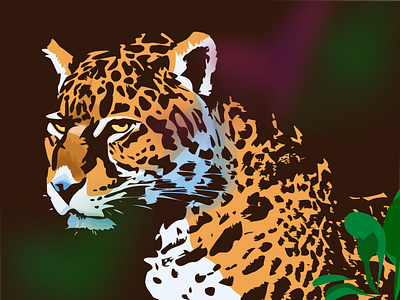 Leopard in Brush illustrations leopard vector