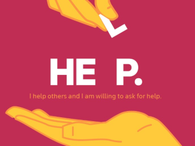 Helping Hand Poster hands illustration poster values