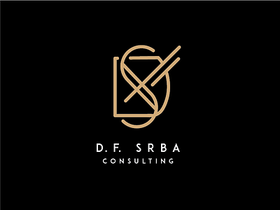 D.F. Srba Consulting branding design logo monogram typography