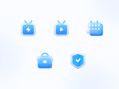 Glassmorphism Icons icon illustration